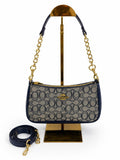 Bolso individual azul marino y gris